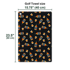 19th Hole Whiskey 1866 Golf Golf Towel - Size Chart