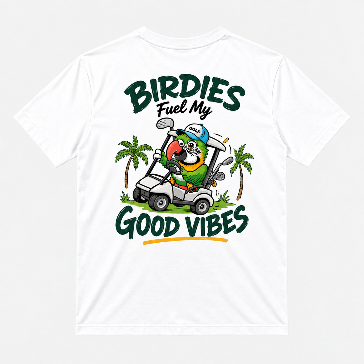 Parrot Drives Golf Cart T-Shirt