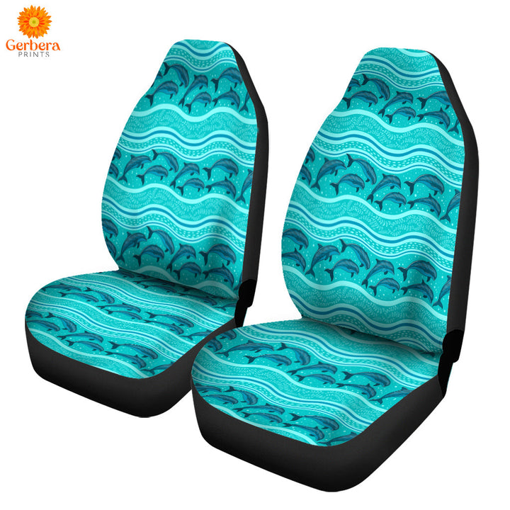 A Flock Of Dolphins In The Sea Pattern Car Seat Cover Car Interior Accessories CSC5381