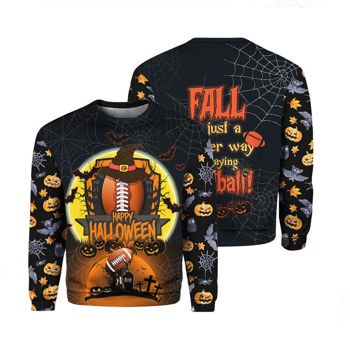 Amazing Football Happy Halloween Crewneck Sweatshirt For Men & Women