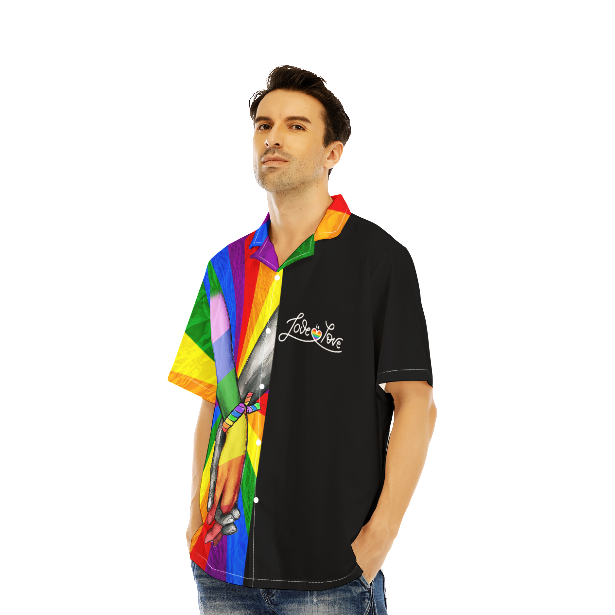 Amazing LGBT Love Is About Hearts Not Parts Aloha Hawaiian Shirts For Men & For Women WT1696