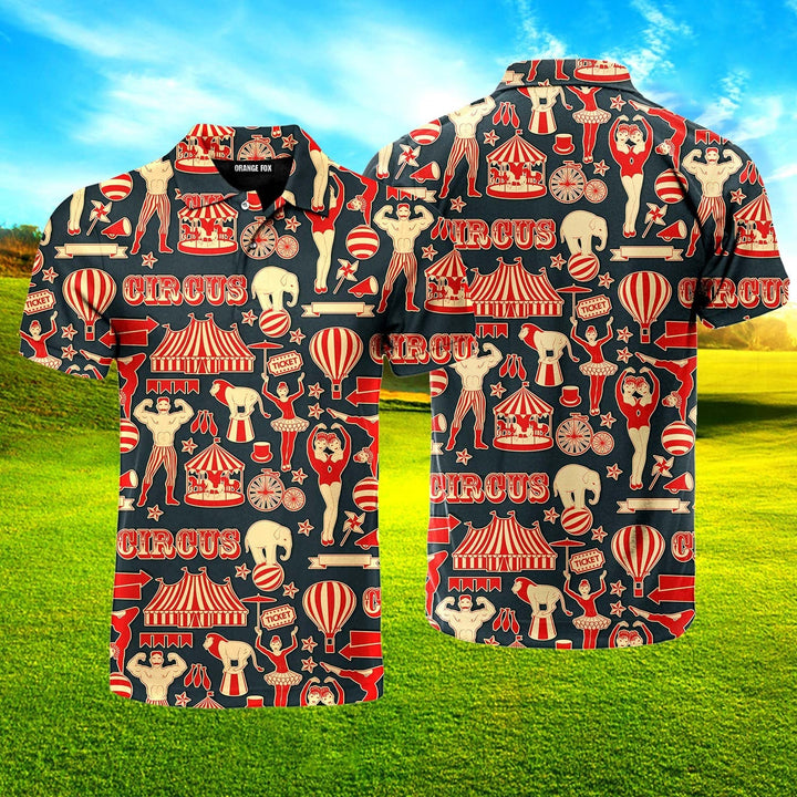 Amazing Retro Circus Polo Shirt For Men