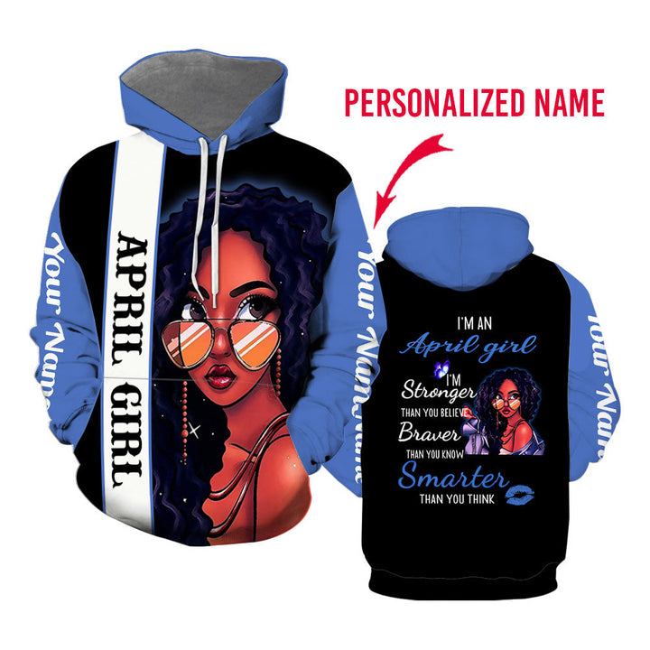 April Girl Custom Name Hoodie For Men & Women