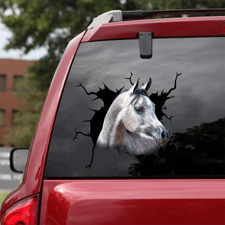 Arabian Horse Cracked Car Decal Sticker | Waterproof | PVC Vinyl | CCS2150