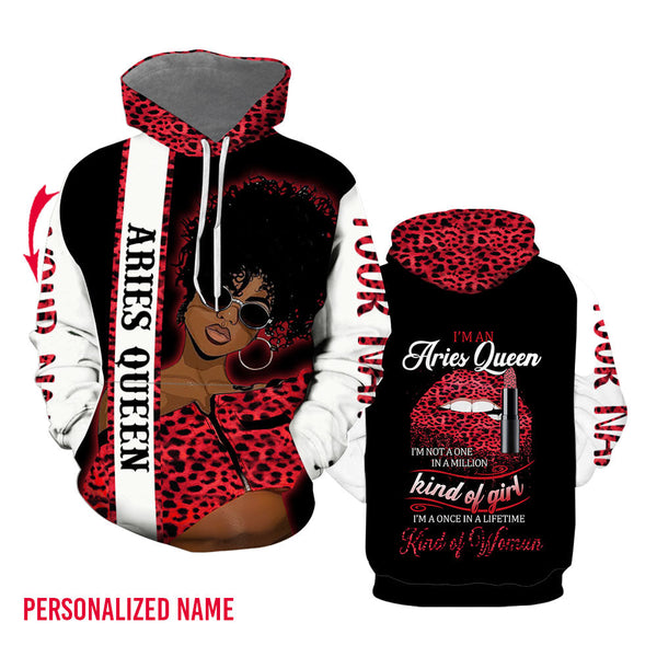 Aries Girl Custom Name Hoodie For Men & Women