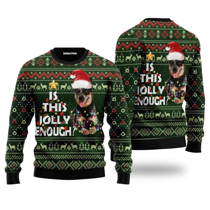 Australian Cattle Dog Jolly Ugly Christmas Sweater | For Men & Women | Adult | US5299-S-Gerbera Prints.