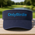 OnlyBirdie Embroidered Visor - Front View, White