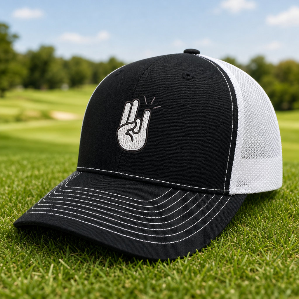 Two In Pink One In Stink Embroidered Trucker Hat - Lifestyle, Black - White
