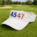 True American Embroidered Visor - Lifestyle, White