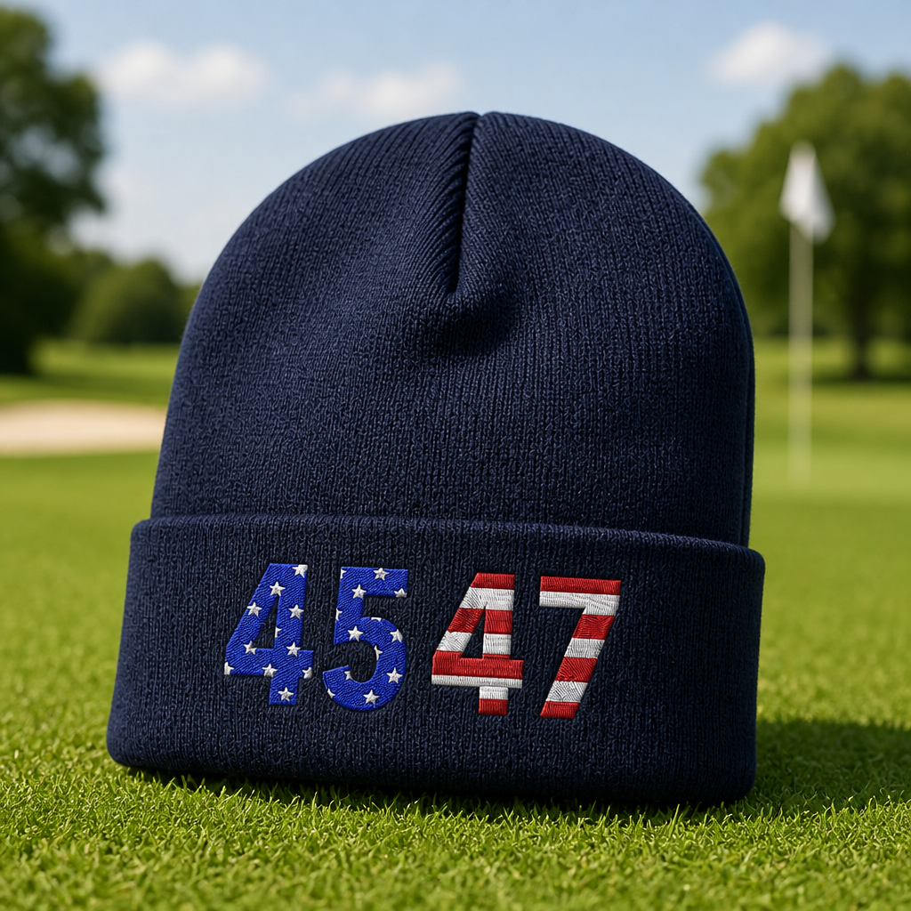 True American Embroidered Beanie - Lifestyle, Navy
