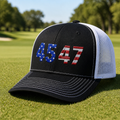 True American Embroidered Trucker Hat - Lifestyle, Black - White