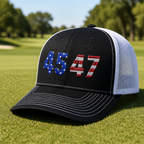 True American Embroidered Trucker Hat - Lifestyle, Black - White