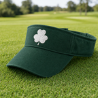 Lucky Vibes Only Embroidered Visor - Lifestyle, Green
