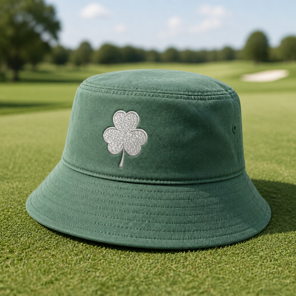 Lucky Vibes Only Embroidered Bucket Hat - Lifestyle, Green