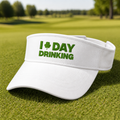 I Love Day Drinking Embroidered Visor - Lifestyle, White