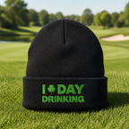 I Love Day Drinking Embroidered Beanie - Lifestyle, Black