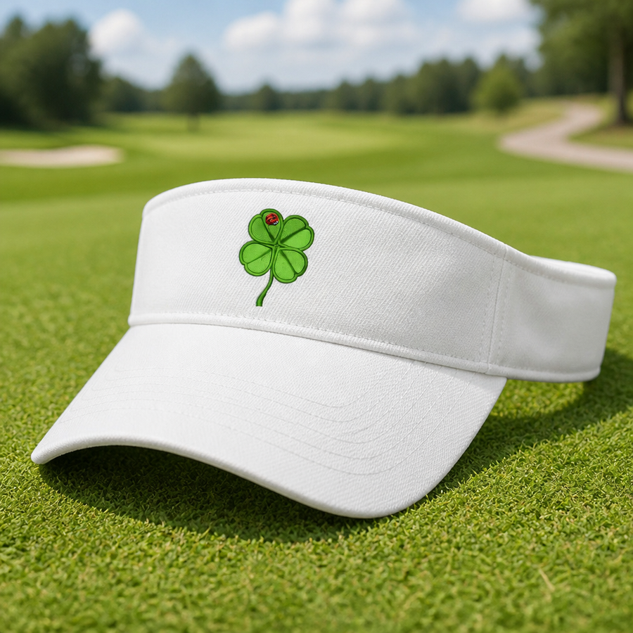 Lucky Clover Embroidered Visor