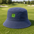 Lucky Clover Embroidered Bucket Hat - Lifestyle, Navy