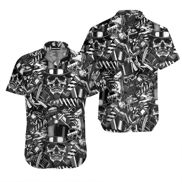 Barbershop Pattern Aloha Hawaiian Shirt