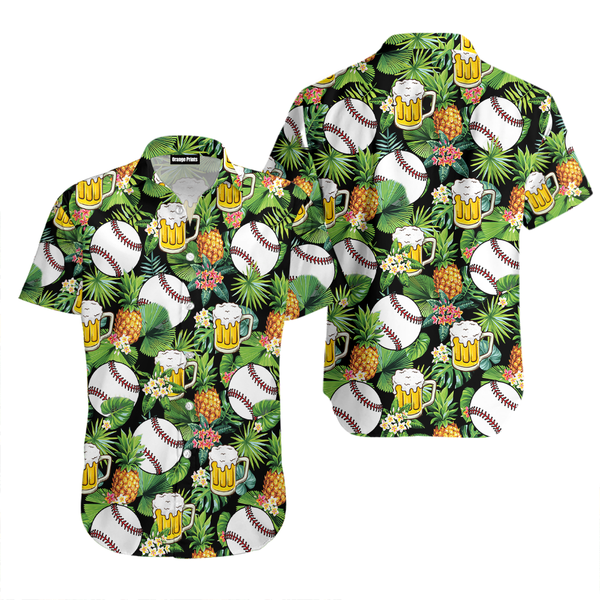 Baseball And Beer Hawaiian Shirt