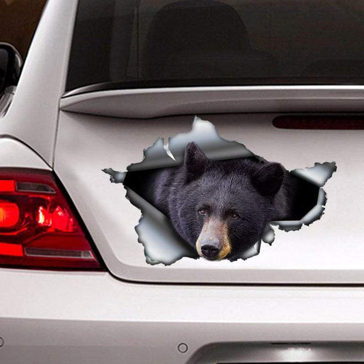 Bear Cracked Car Decal Sticker | Waterproof | PVC Vinyl | CCS2370