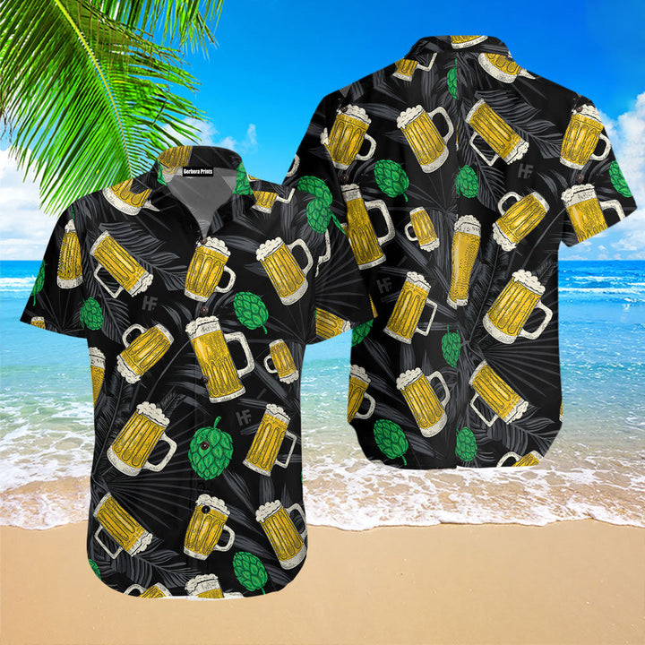 Beer Mugs And Hop Hawaiian Shirt