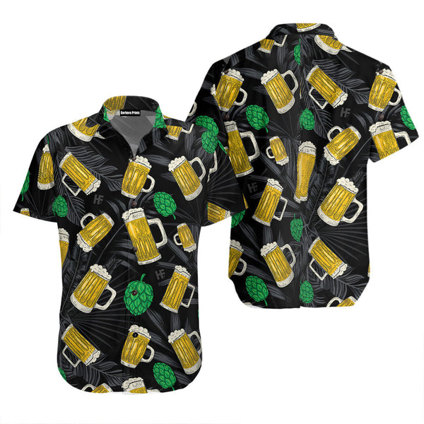 Beer Mugs And Hop Hawaiian Shirt