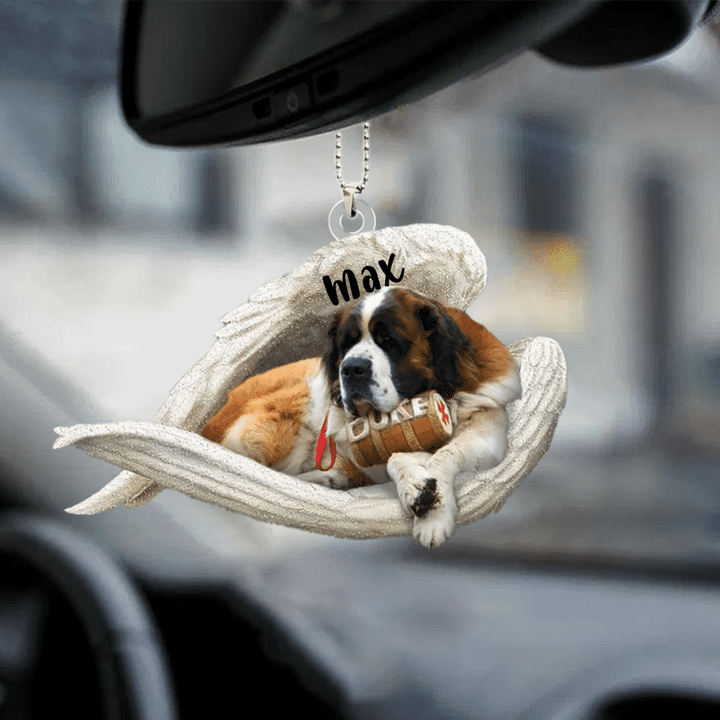 Bernard Custom Text Car Ornament COT1005