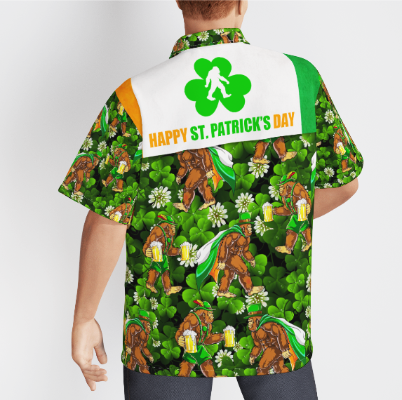 Bigfoot Irish St Patricks Day Aloha Hawaiian Shirts For Men and Women WT1622