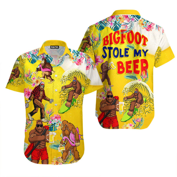 Bigfoot Stole My Beer - Gift For Men And Women - Lover Tropical Funny Aloha Hawaiian Shirts WT9824