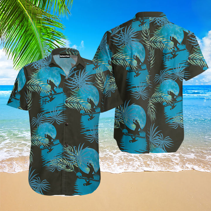 Bigfoot Tropical Blue Moon Hawaiian Shirt