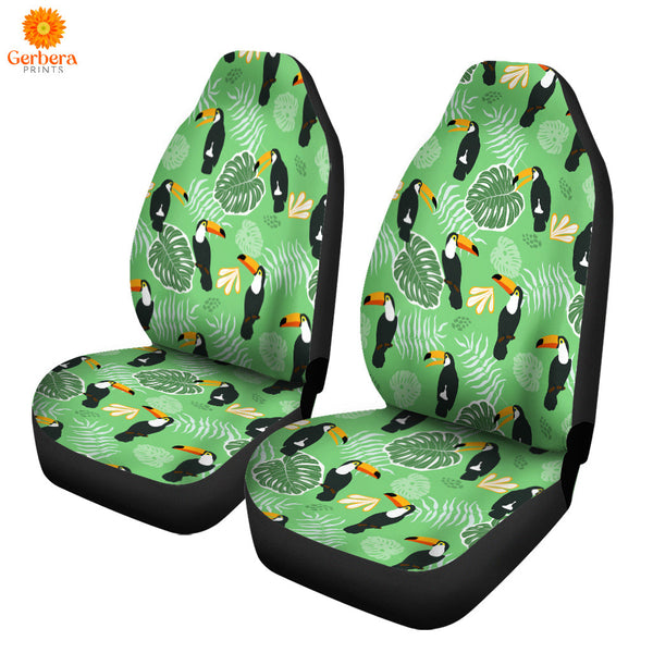 Birds Tropical Exotic With Palm Leaves Pattern Car Seat Cover Car Interior Accessories CSC5523