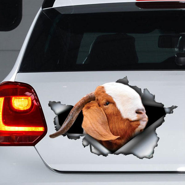 Boer Goat Cracked Car Decal Sticker | Waterproof | PVC Vinyl | CCS2488