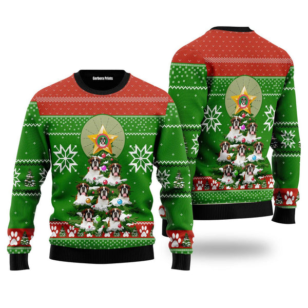 Boxer Pine Ugly Christmas Sweater | For Men & Women | Adult | US5096-S-Gerbera Prints.