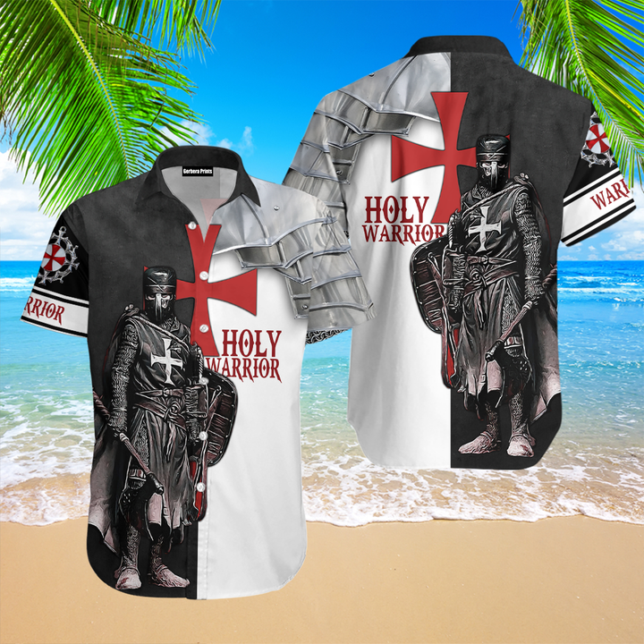 Brave Knight Templar Aloha Hawaiian Shirts For Men & For Women | WH1058-Colorful-Gerbera Prints.