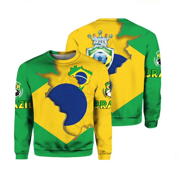 Brazil Would Cup Crewneck Sweatshirt For Men & Women