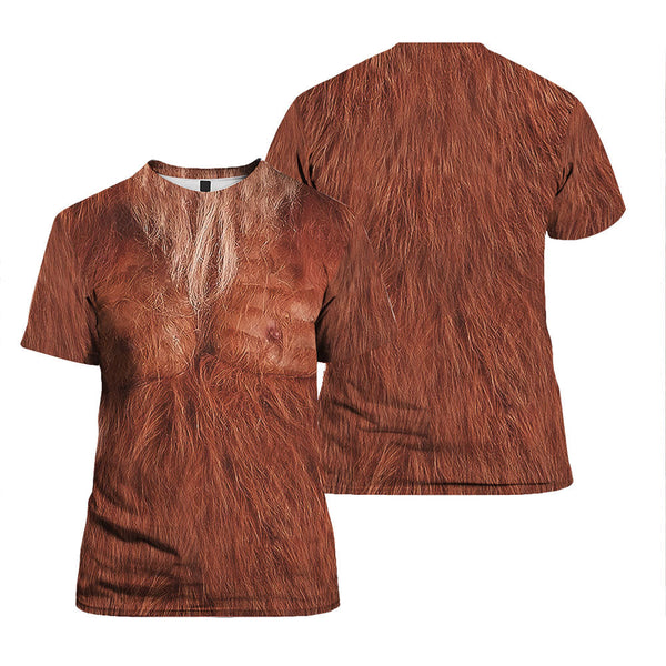 Brown Bigfoot Hairy T Shirt For Men & Women HO3353