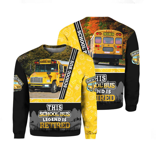 Bus Driver School Bus Crewneck Sweatshirt For Men & Women HP5378