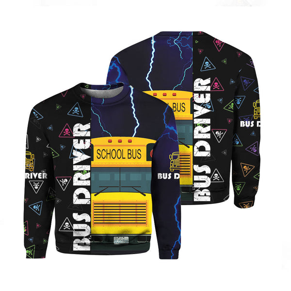 Bus Driver School Bus Crewneck Sweatshirt For Men & Women HP5510