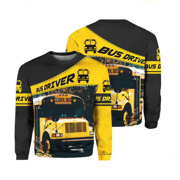 Bus Driver School Bus Crewneck Sweatshirt For Men & Women HP5611