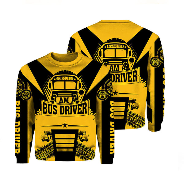 Bus Driver School Bus Crewneck Sweatshirt For Men & Women HP5708