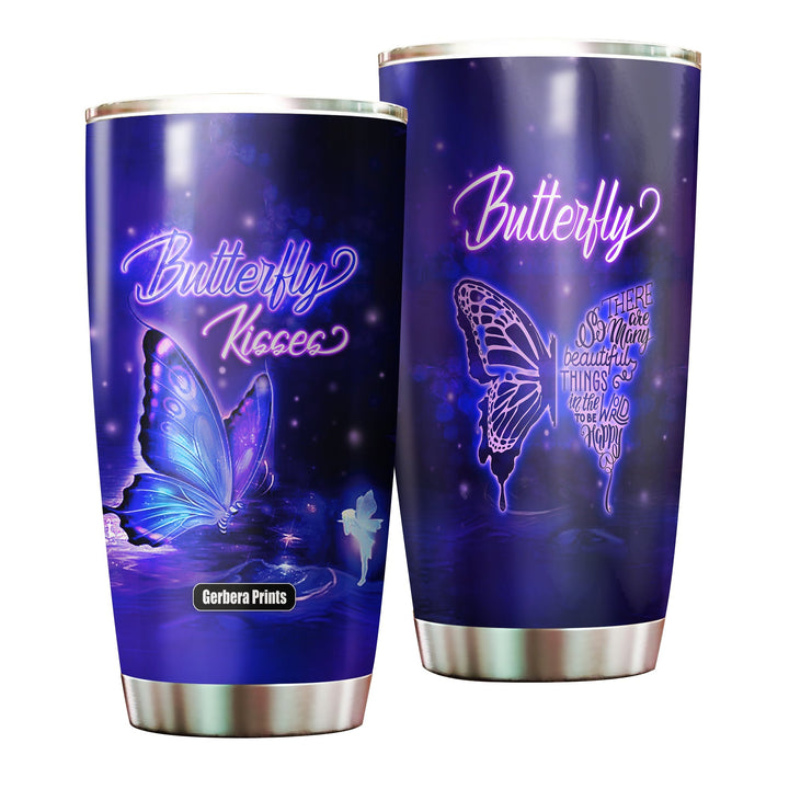 Butterfly Stainless Steel Tumbler Cup | Travel Mug | TC5877-20oz-Gerbera Prints.