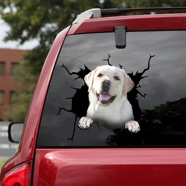 Funny Labrador Retriever Dog 3D Vinyl Car Decal Sticker