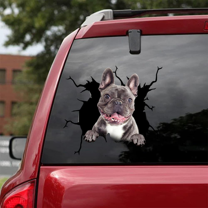 Funny French Bulldog 3D Vinyl Car Decal Sticker