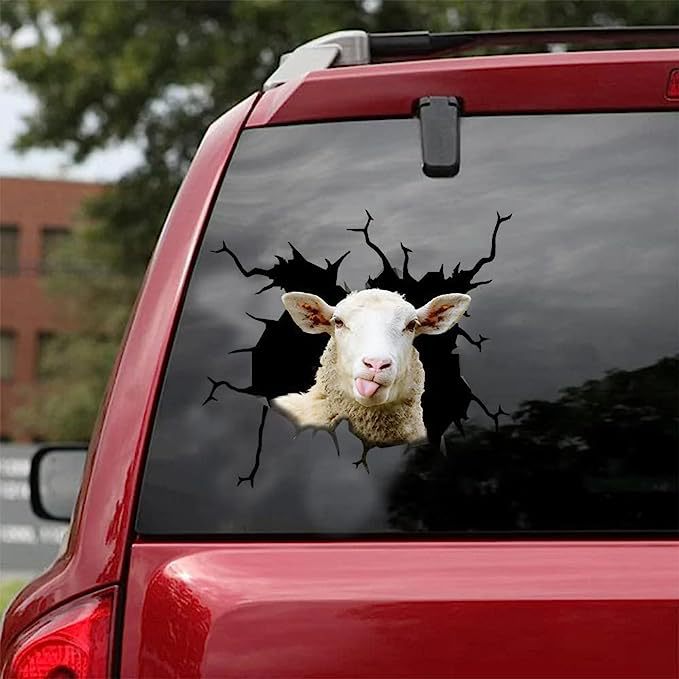 Funny Dorset Sheep 3D Vinyl Car Decal Sticker