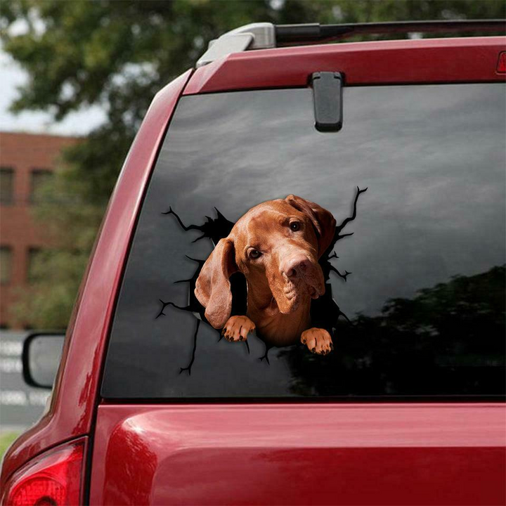 Funny Vizsla Dog 3D Vinyl Car Decal Sticker