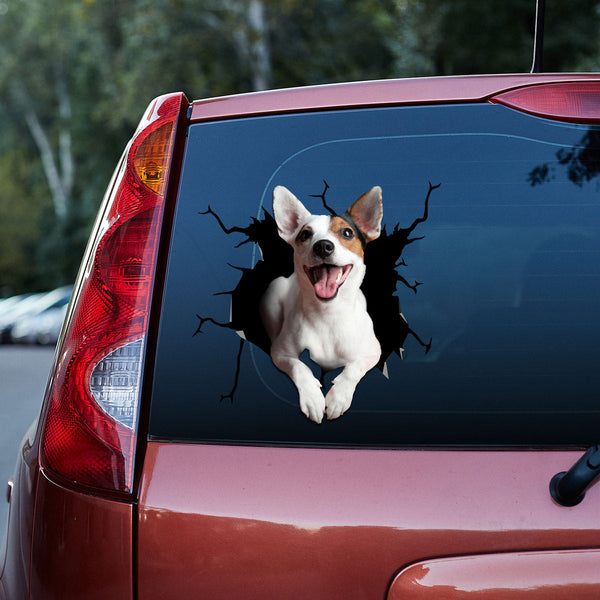 Funny Jack Russell 3D Vinyl Car Decal Sticker