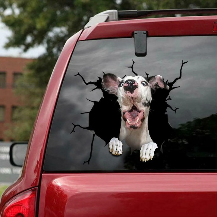 Funny Great Dane Dog 3D Vinyl Car Decal Sticker