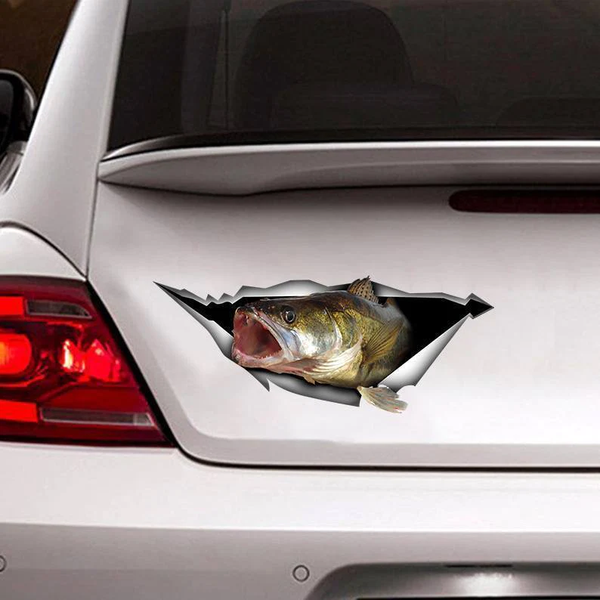 Walleye 3D Vinyl Car Decal Sticker