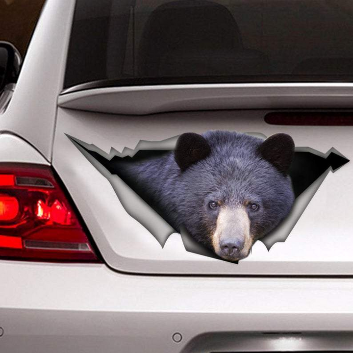 Black Bear 3D Vinyl Car Decal Sticker